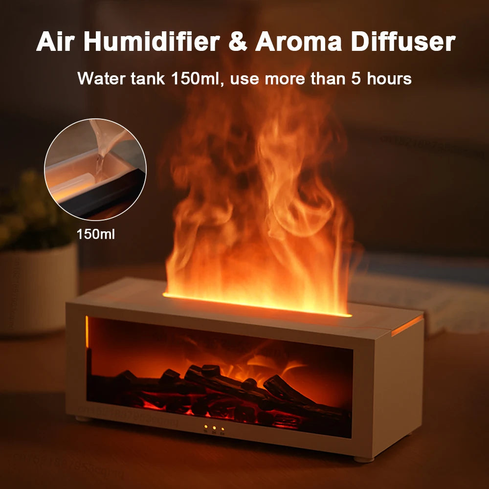 Aroma Flame Diffuser with LED Light