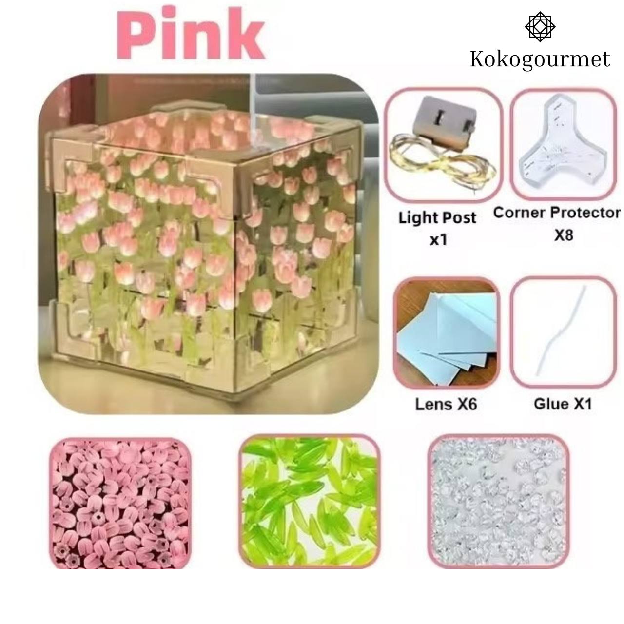 Tulip Cube LED Lamp