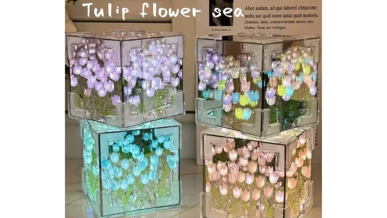 Tulip Cube LED Lamp