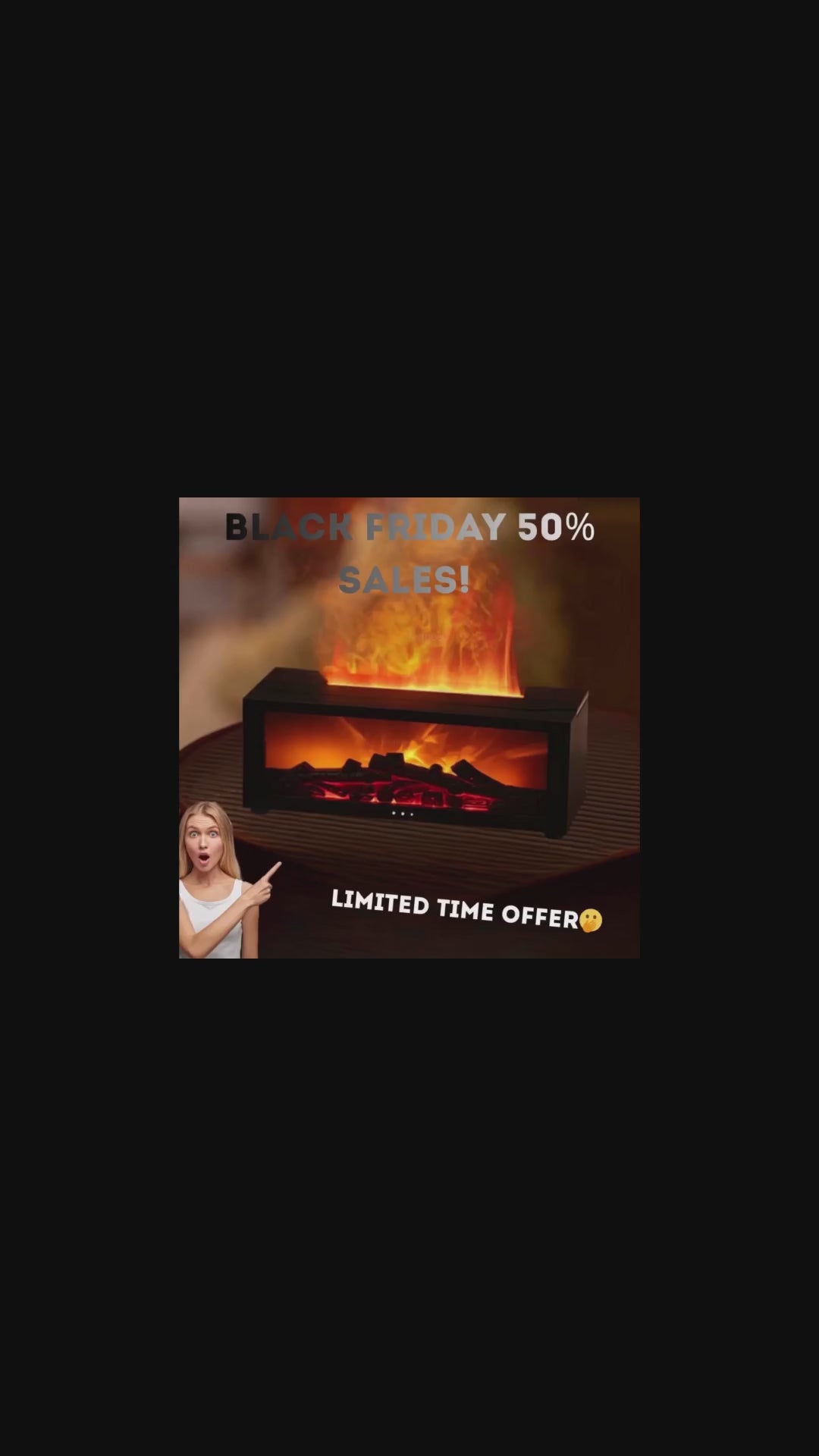 Aroma Flame Diffuser with LED Light